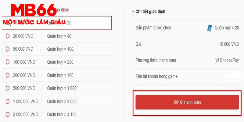Gửi tiền tại MB66 bằng ví điện tử siêu tốc chỉ với 3 bước